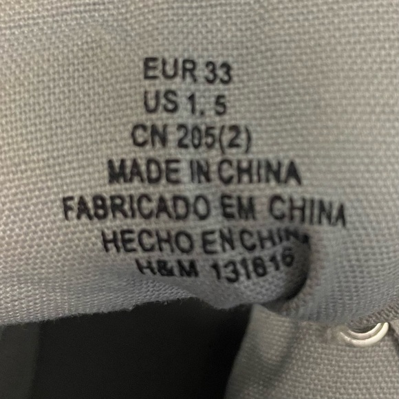 Floral High Top Inner Zip Sneakers High Top White Blue Size 1.5 Girl's - Picture 9 of 9